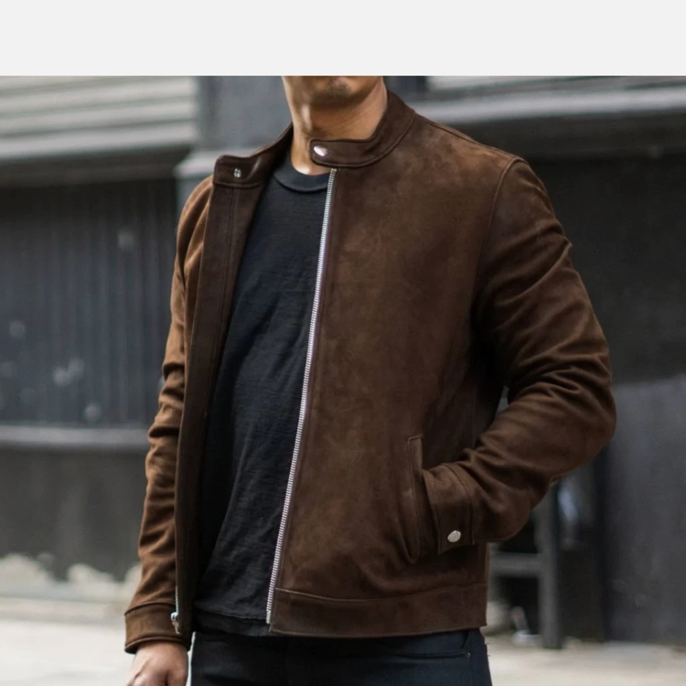 Men's Brown Suede Jacket
